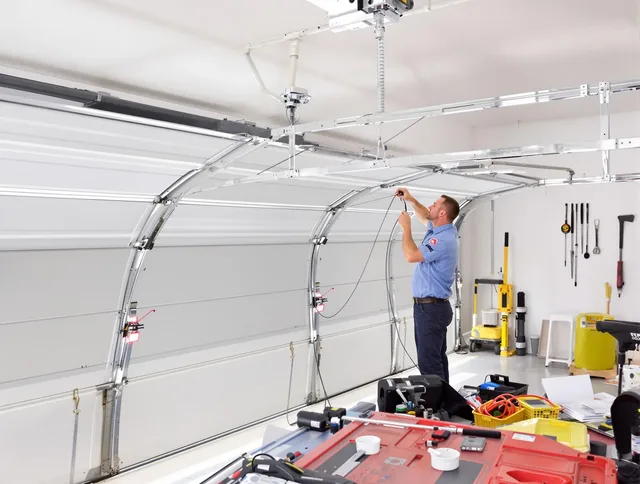 Garage door cable repair service by Mansfield Garage Door Repair in Mansfield
