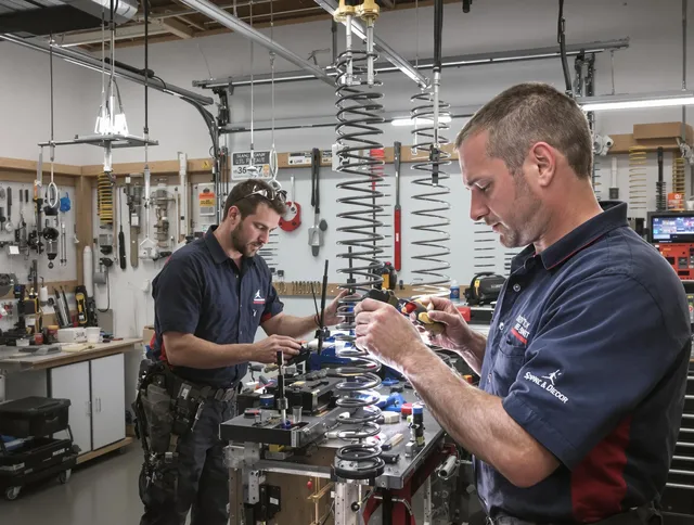 Garage door spring repair service by Mansfield Garage Door Repair in Mansfield